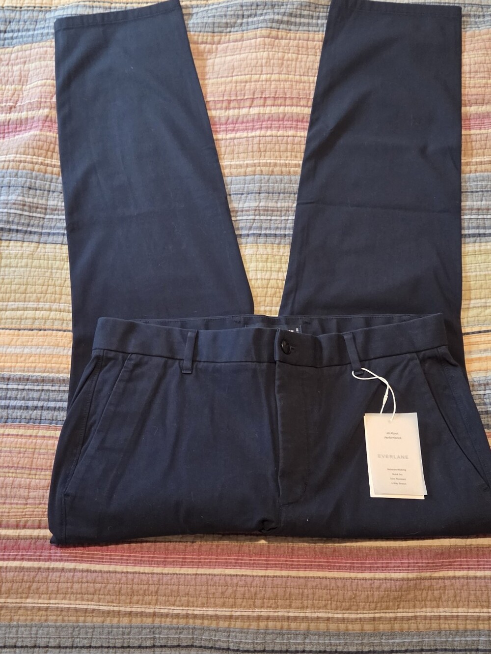 Everlane Performance Chino Uniform Slim Straight Pants Navy Men's 34x30